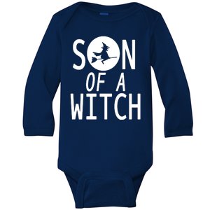 Son Of A Witch Funny Halloween Baby Long Sleeve Bodysuit