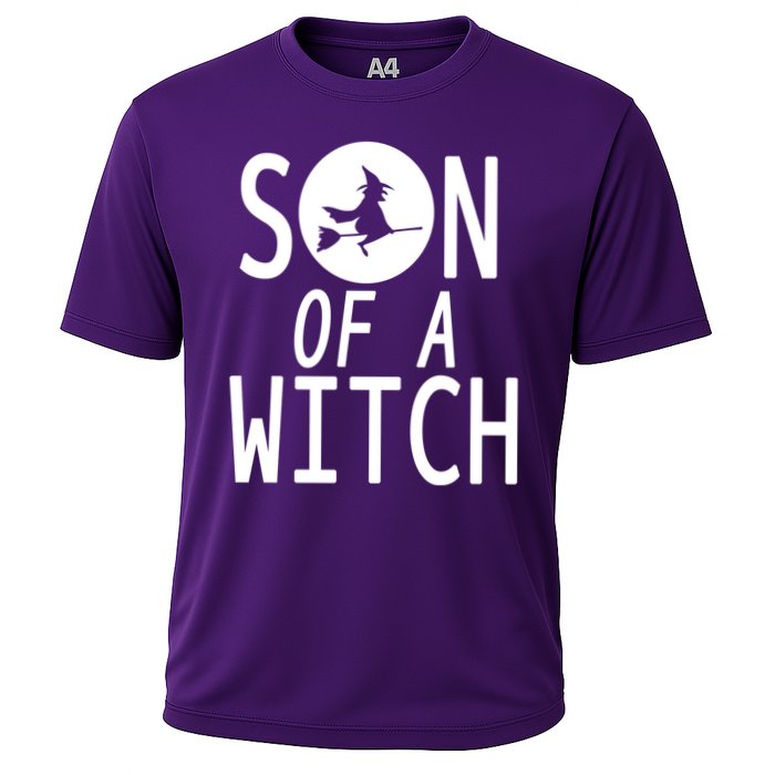 Son Of A Witch Funny Halloween Cooling Performance Crew T-Shirt