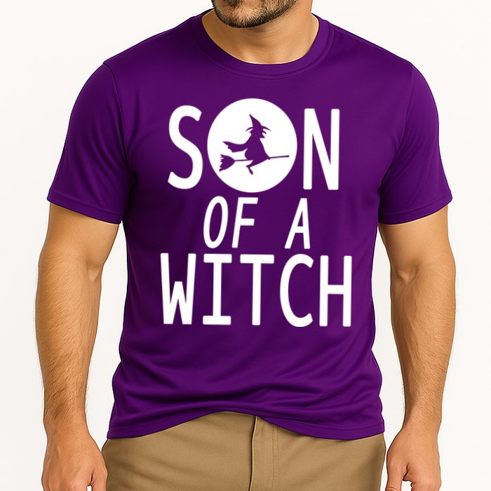 Son Of A Witch Funny Halloween Cooling Performance Crew T-Shirt