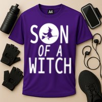 Son Of A Witch Funny Halloween Cooling Performance Crew T-Shirt