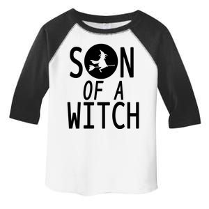 Son Of A Witch Funny Halloween Toddler Fine Jersey T-Shirt