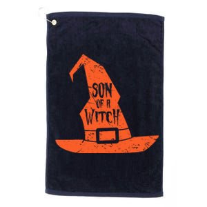 Son Of A Witch Hat Pun Quote Costume Easy Halloween Gifts Platinum Collection Golf Towel