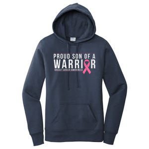 Son Of A Warrior Breast Cancer Awareness Support Gift Women's Pullover Hoodie