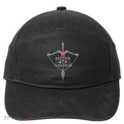 Sister Of A Warrior Breast Cancer Awareness Support Squad 7-Panel Snapback Hat