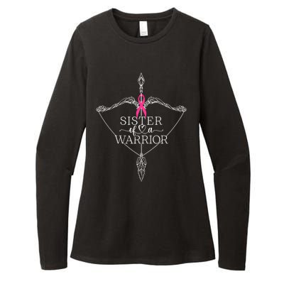 Sister Of A Warrior Breast Cancer Awareness Support Squad Womens CVC Long Sleeve Shirt