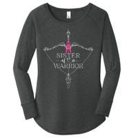 Sister Of A Warrior Breast Cancer Awareness Support Squad Women's Perfect Tri Tunic Long Sleeve Shirt