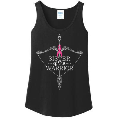 Sister Of A Warrior Breast Cancer Awareness Support Squad Ladies Essential Tank