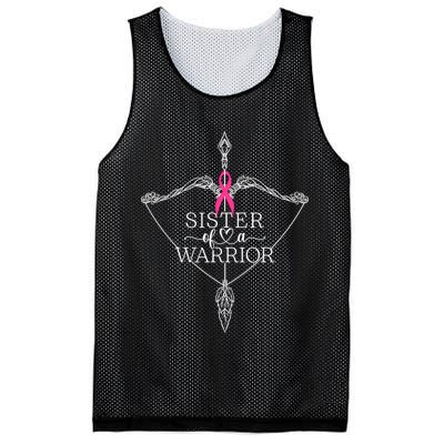 Sister Of A Warrior Breast Cancer Awareness Support Squad Mesh Reversible Basketball Jersey Tank