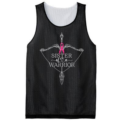 Sister Of A Warrior Breast Cancer Awareness Support Squad Mesh Reversible Basketball Jersey Tank