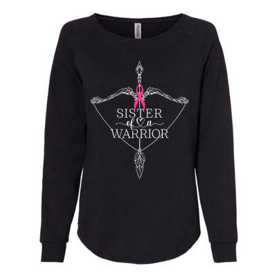 Sister Of A Warrior Breast Cancer Awareness Support Squad Womens California Wash Sweatshirt