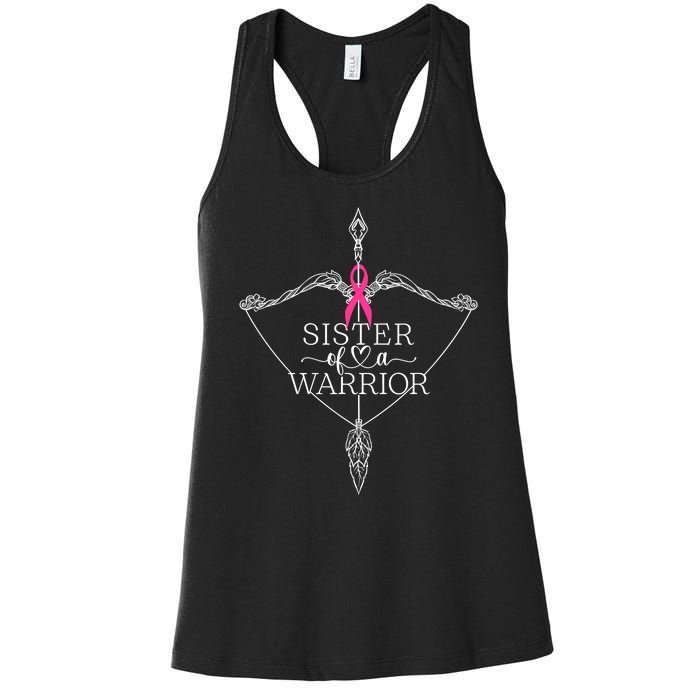 Sister Of A Warrior Breast Cancer Awareness Support Squad Women's Racerback Tank