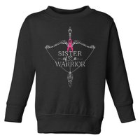 Sister Of A Warrior Breast Cancer Awareness Support Squad Toddler Sweatshirt