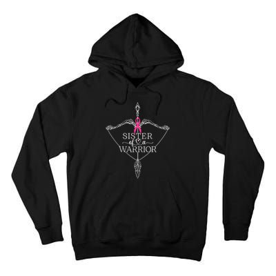 Sister Of A Warrior Breast Cancer Awareness Support Squad Tall Hoodie