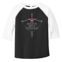 Sister Of A Warrior Breast Cancer Awareness Support Squad Toddler Fine Jersey T-Shirt