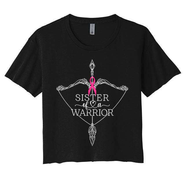 Sister Of A Warrior Breast Cancer Awareness Support Squad Crop Top
