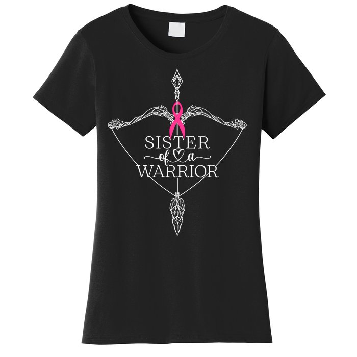 Sister Of A Warrior Breast Cancer Awareness Support Squad Women's T-Shirt