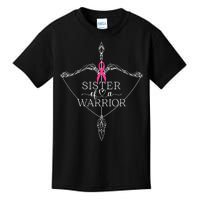 Sister Of A Warrior Breast Cancer Awareness Support Squad Kids T-Shirt