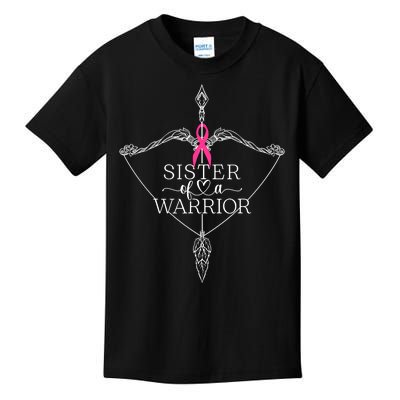 Sister Of A Warrior Breast Cancer Awareness Support Squad Kids T-Shirt