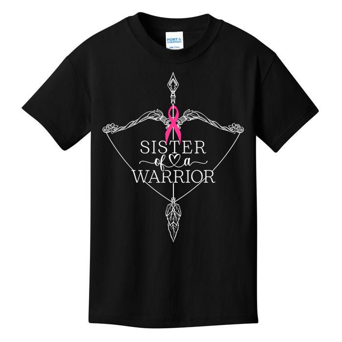 Sister Of A Warrior Breast Cancer Awareness Support Squad Kids T-Shirt