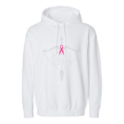 Sister Of A Warrior Breast Cancer Awareness Support Squad Garment-Dyed Fleece Hoodie