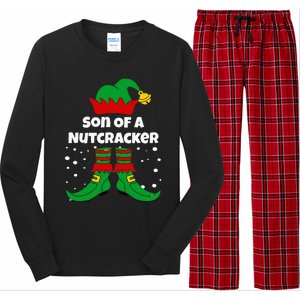 Son Of A Nutcracker Funny Elf For Christmas Eve Xmas Long Sleeve Pajama Set