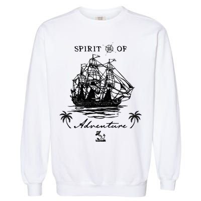 SPIRIT OF ADVENTURE Classic Nautical Ship, Compass & Anchor Garment-Dyed Sweatshirt