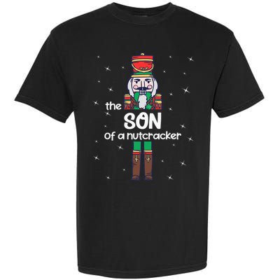 Son Of A Nutcracker Family Matching Funny Pajama Garment-Dyed Heavyweight T-Shirt