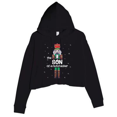 Son Of A Nutcracker Family Matching Funny Pajama Crop Fleece Hoodie