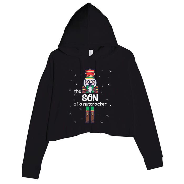 Son Of A Nutcracker Family Matching Funny Pajama Crop Fleece Hoodie