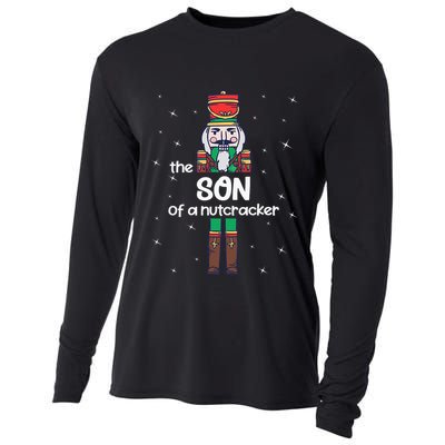 Son Of A Nutcracker Family Matching Funny Pajama Cooling Performance Long Sleeve Crew
