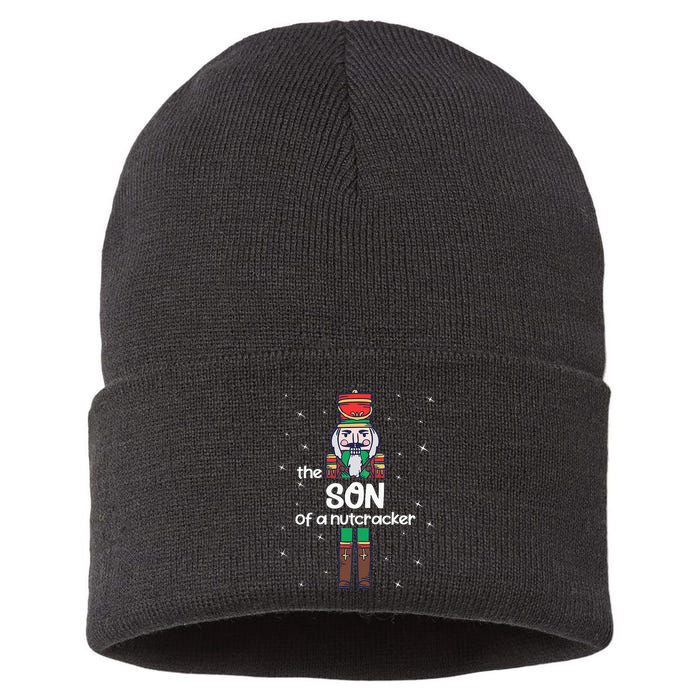 Son Of A Nutcracker Family Matching Funny Pajama Sustainable Knit Beanie