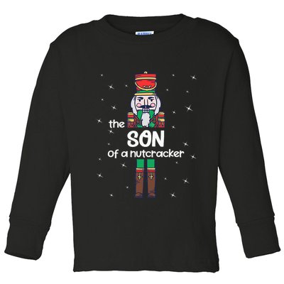 Son Of A Nutcracker Family Matching Funny Pajama Toddler Long Sleeve Shirt