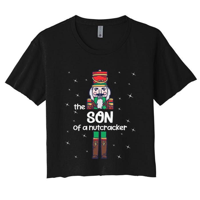 Son Of A Nutcracker Family Matching Funny Pajama Crop Top