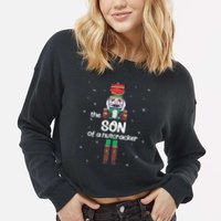Son Of A Nutcracker Family Matching Funny Pajama Cropped Pullover Crew