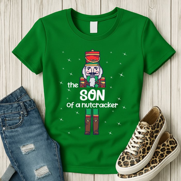 Son Of A Nutcracker Family Matching Funny Pajama Womens T-Shirt
