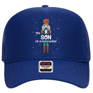 Son Of A Nutcracker Family Matching Funny Pajama High Crown Mesh Back Trucker Hat