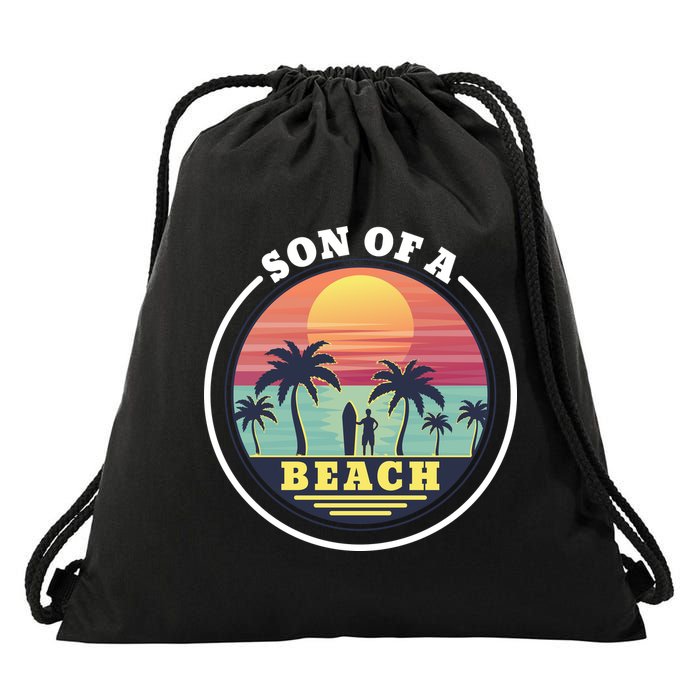 Son of A Beach Drawstring Bag