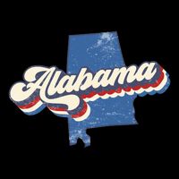 State Of Alabama Retro Logo Drawstring Bag