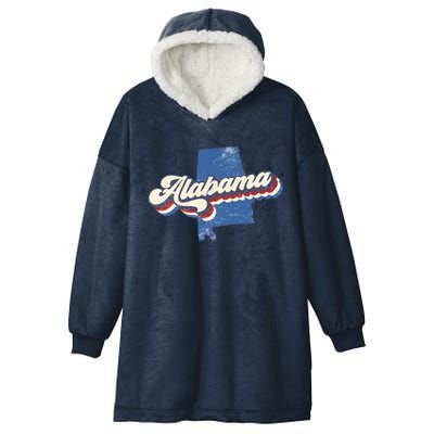 State Of Alabama Retro Logo Hooded Wearable Blanket