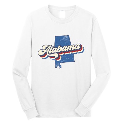 State Of Alabama Retro Logo Long Sleeve Shirt