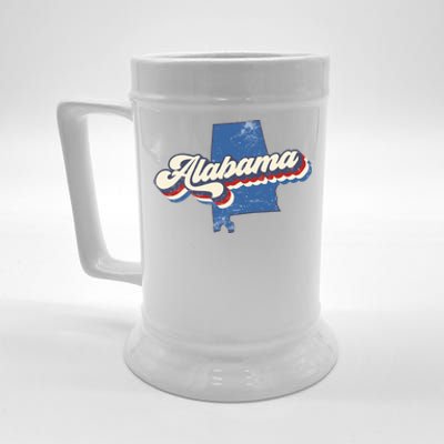 State Of Alabama Retro Logo Beer Stein