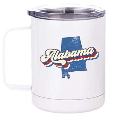 State Of Alabama Retro Logo 12 oz Stainless Steel Tumbler Cup