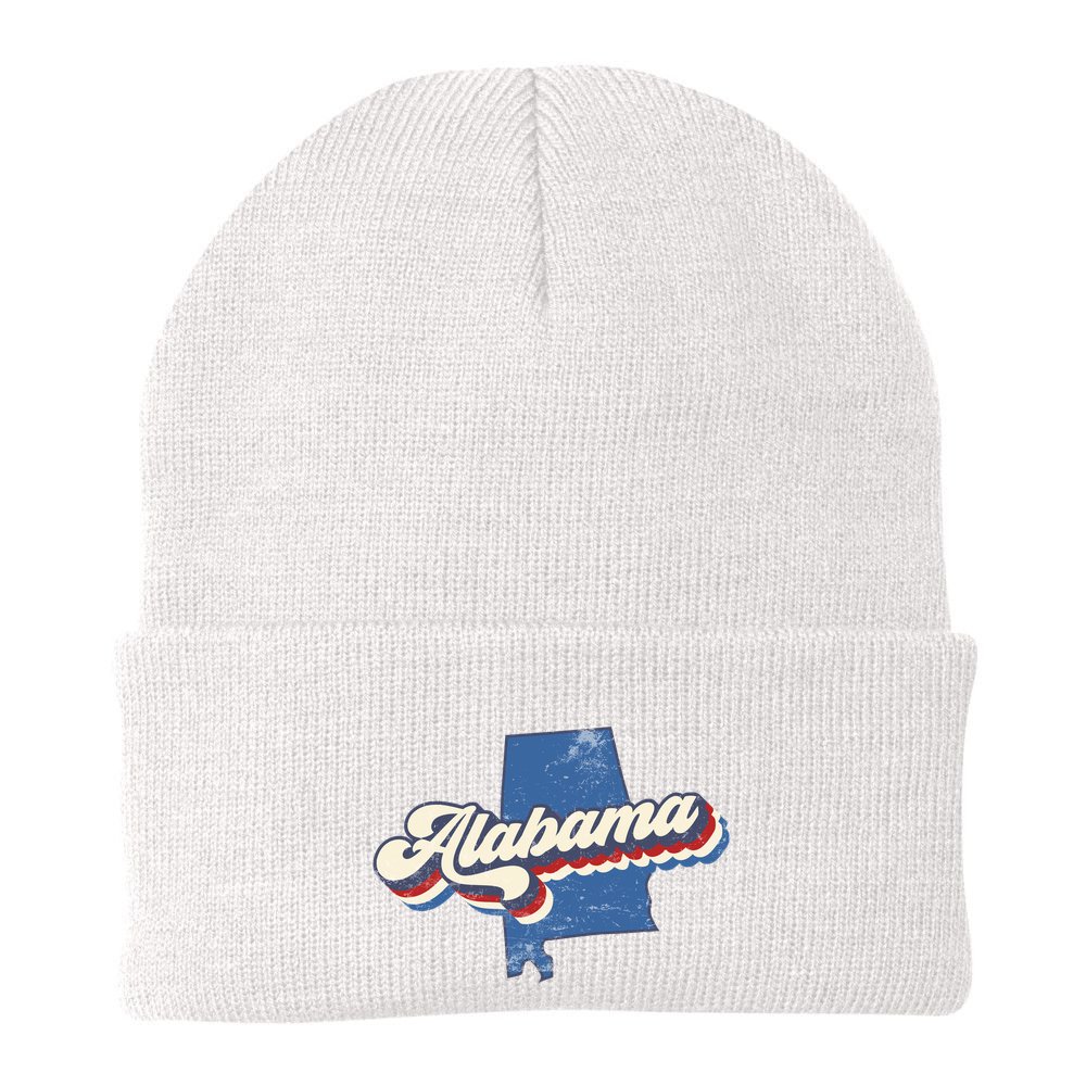 State Of Alabama Retro Logo Beanie