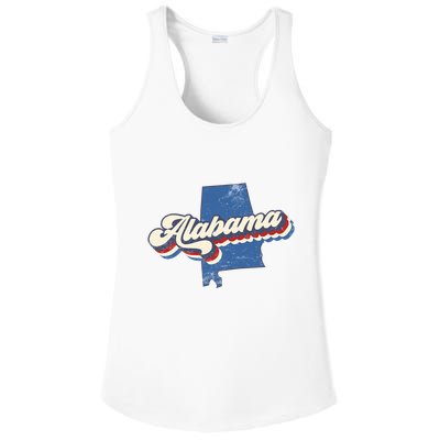 State Of Alabama Retro Logo Ladies PosiCharge Competitor Racerback Tank