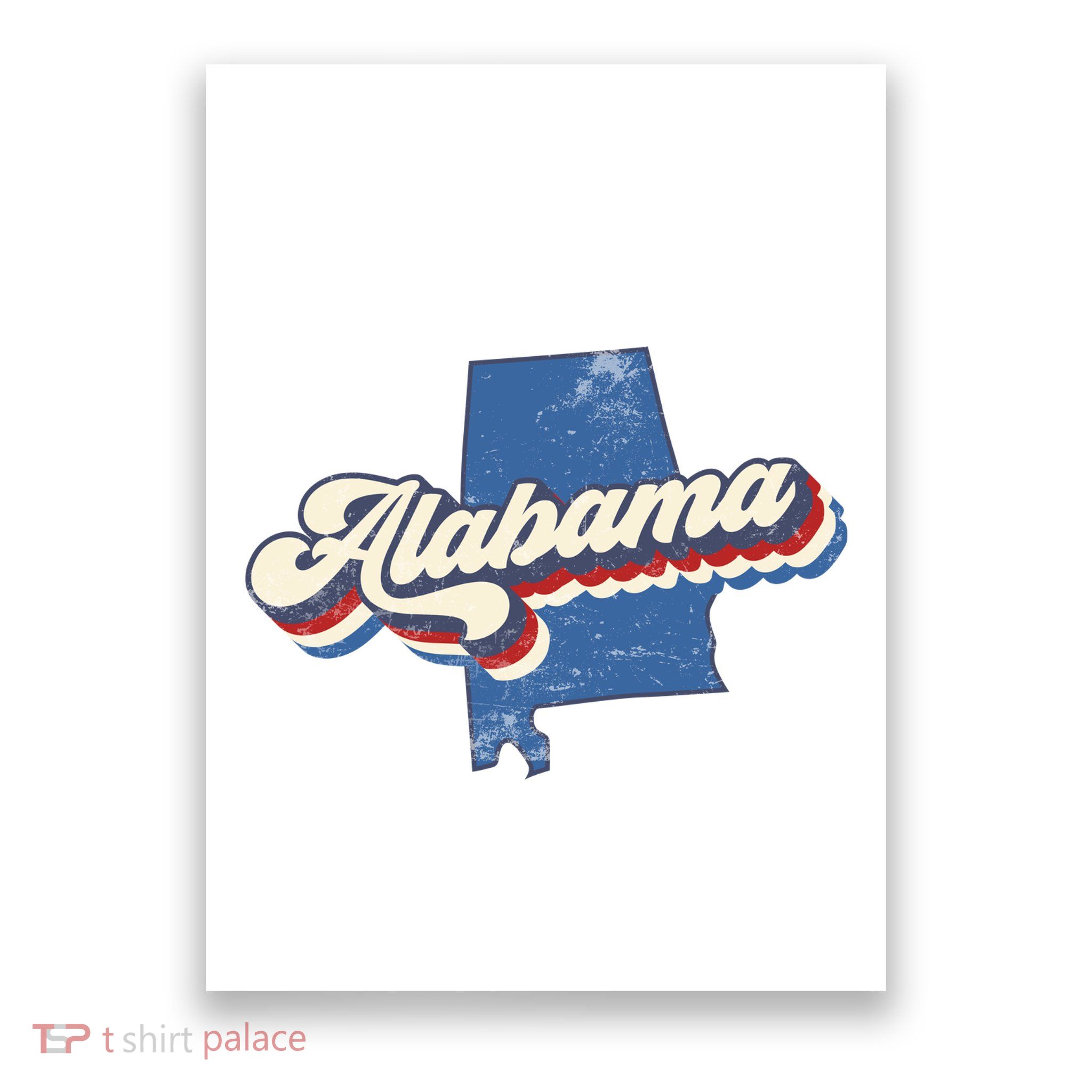 State Of Alabama Retro Logo Poster