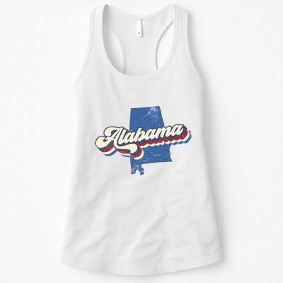 State Of Alabama Retro Logo Womens Tank Top