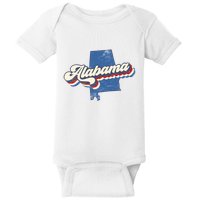 State Of Alabama Retro Logo Baby Bodysuit