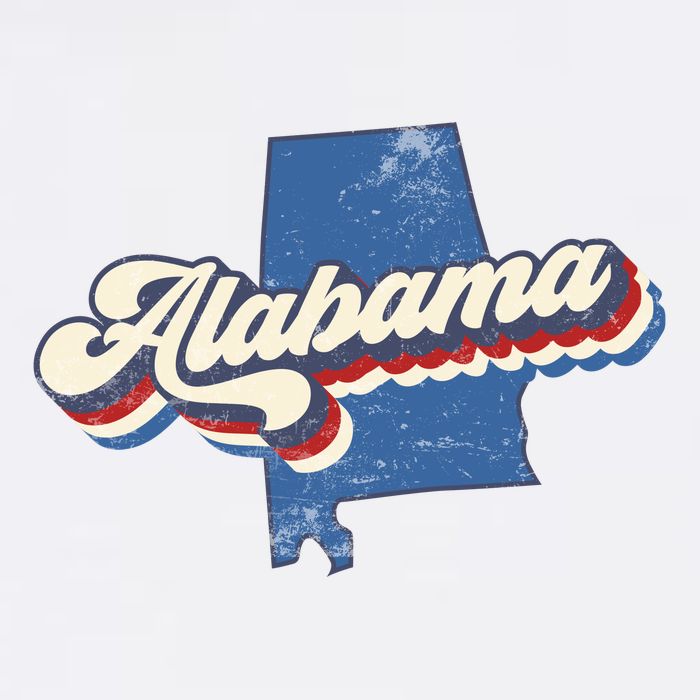 State Of Alabama Retro Logo Baby Bodysuit