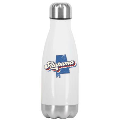 State Of Alabama Retro Logo Stainless Steel Insulated Water Bottle