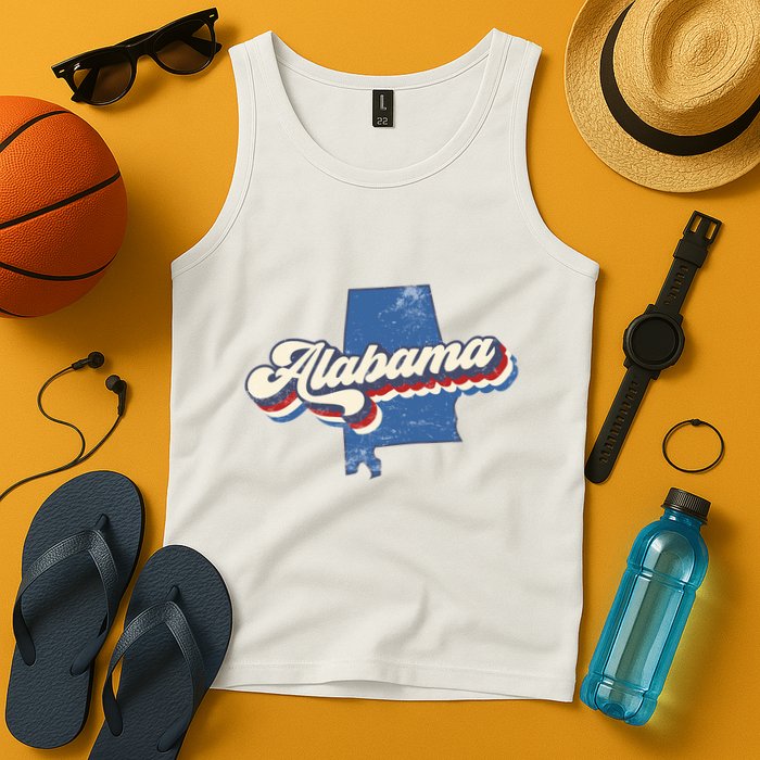 State Of Alabama Retro Logo Tank Top